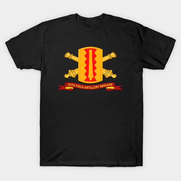 54th Field Artillery Brigade - SSI w Br - Ribbon T-Shirt by twix123844